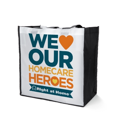 1 Sided Full Color Polyester Tote Bag 