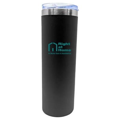22 oz Rubberized Stainless Steel Slim Tumbler 