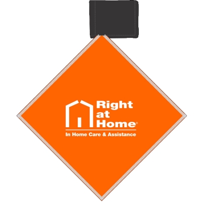 Attachable Cleaning Cloth Orange w/ White Imprint 