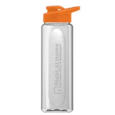 Boss Embossed RPET Bottle with Drink-Thru Lid - 26 oz. 