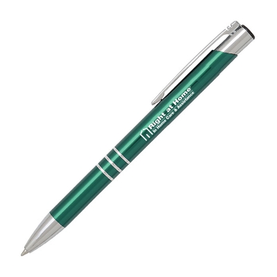 Delane Ballpoint Pen Aqua w/ Silver Laser Imprint 
