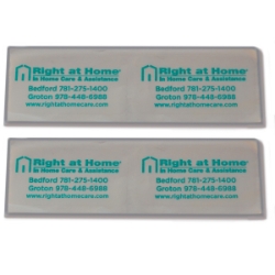 Labels Clear w/ Teal Imprint 
