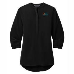 Port Authority® Ladies 3/4-Sleeve Textured Crepe Tunic 