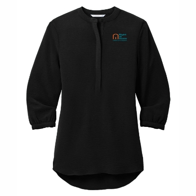 Port Authority® Ladies 3/4-Sleeve Textured Crepe Tunic 