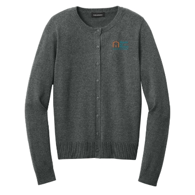 Port Authority Womens Easy Care Crewneck Cardigan Sweater 