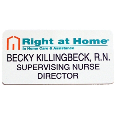 White Name Badge 