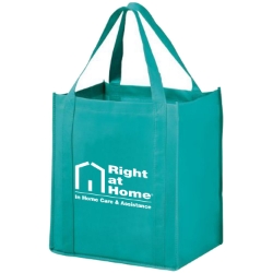 Wine Grocery Tote Combo Bag Teal - White Imprint 