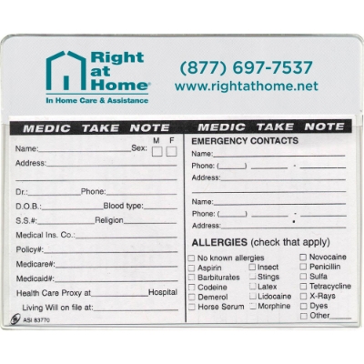 Medic-Take-Note Pouch with Magnetic Backing 